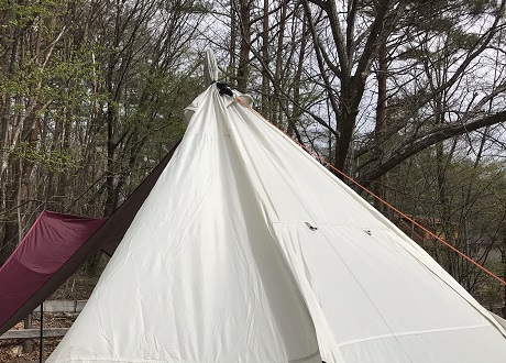 失敗談 自作の連結アダプターでワンポールテントとタープの連結に初挑戦 じょっぱりナースのキャンプblog